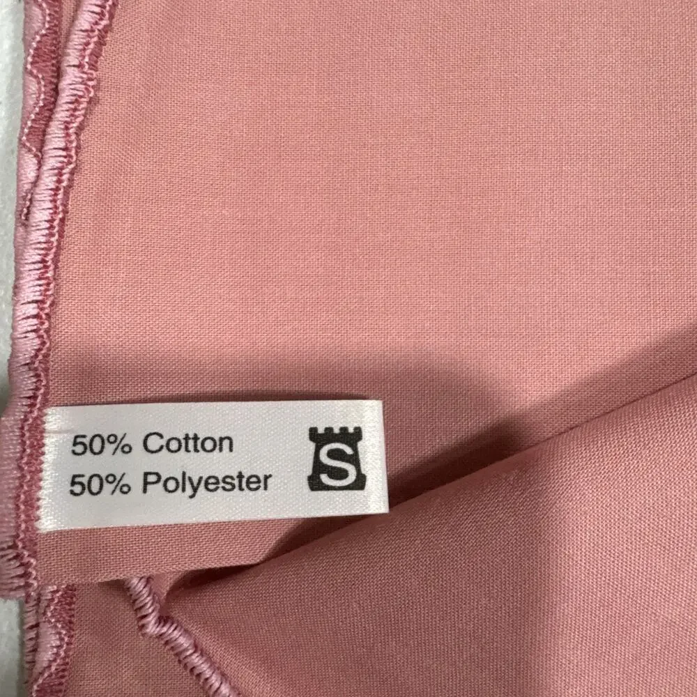 VTG Claire Tablecloth Rose Pink 67” X 88” Rectangle Stain Release Great Britain